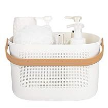 Basket For Bathroom, Bathroom Shower Organization, Large Storage Basket, Portable Shower, Getting Rid Of Clutter, Kitchen Shower, Large Storage Baskets, Shower Organization, Dorm Inspo