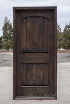 Single Exterior Door, Single Exterior Doors, Rustic Exterior Doors, Alder Doors, Knotty Alder Doors, Rustic Wood Doors, Front Door Ideas, Porte In Ferro, Rustic Front Door