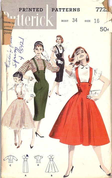 Gods Blessing, Vintage Skirt Pattern, Diy Skirts, 1950s Patterns, Patron Vintage, Gored Skirt, Vintage Dress Patterns, Old Fashion, Moda Vintage