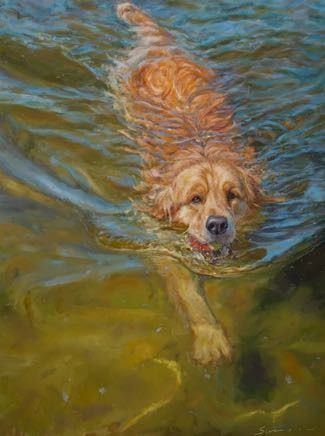 JAMES SWANSON ART WORKS Dogs In Water, Art For Friends, Jesus Art Drawing, Funny Animal Comics, Dog Portraits Painting, Cool Art Styles, Animal Comics, Autumn Animals, Portraits Painting