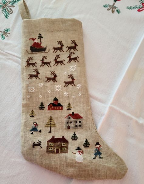 Cross Stitch Stocking, Cross Stitch Christmas Stockings, Natural Christmas Decor, Christmas Stocking Pattern, Stocking Pattern, Mid Century Christmas, Natural Christmas, Xmas Stockings, December 2022