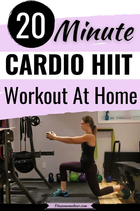 se this HIIT cardio workout at home to strengthen and tone your muscles! Done in only twenty minutes, this at-home cardio workout is sure to leave you breathless. with only five exercises this HIIT workout for women is definitely a leg burner! #hiitcardio #hiitweightlossworkouts #cardioworkoutsathome #cardioworkoutfatburning #athomewrokouts Gym Cardio Workouts, Hiit Workouts At Home, Dumbbell Hiit, Cardiovascular Exercises, Hiit Workout Plan, Circuit Workouts, Low Impact Cardio Workout, Hiit Workout At Home, Cardio At Home