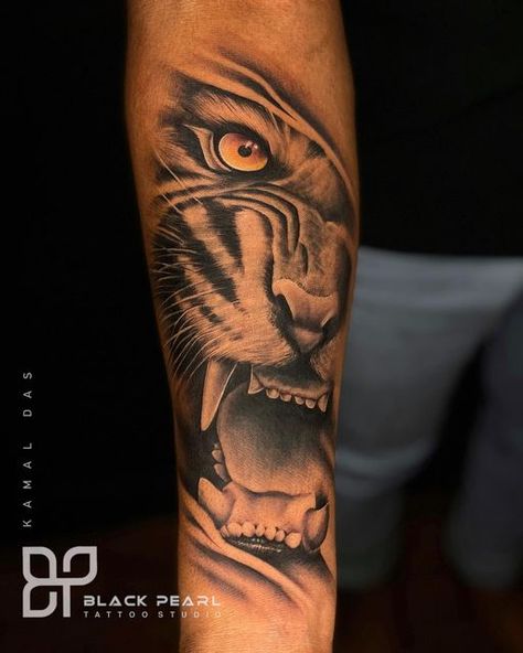 BLACKPEARL TATTOO & ART STUDIO on Instagram: "TigerTattoo by @kamaldas_blackpearltattoo at Blackpearl tattoo kasaragod For appointments call 9037279403 #Blackpearlkasaragod #blackpearlksd #tigertattoo #wildlife #tiger #tigers #sleevetattoo #tigerwoods #tattoos #kabellos #inkedmag #inkmasters #inked #inkmaster #tattoosoftheweek #customtattoo #tattooed #tattooartist #artist #foryoupage #tattookasaragod #foryou #fyp #kamaldaskasaragod #cheyennethunder #tattoo #kasaragodtattoo #kasaragodgettingin Tiger Tattoo Sleeve Forearm, Tiger Tattoo Men Forearm, Tiger Arm Tattoo Men, Arm Tattoo Tiger, Tiger Tattoo Forearm, Tiger Arm Tattoo, Tiger Sleeve Tattoo, Arm Tattoos Tiger, Tiger Forearm Tattoo