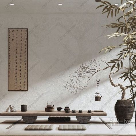 Chinese Tea Room, Chinese Style Interior, Japan Interior, Zen Interiors, Zen House, Japandi Home, Chinese Interior, Japanese Interiors, Asian Interior