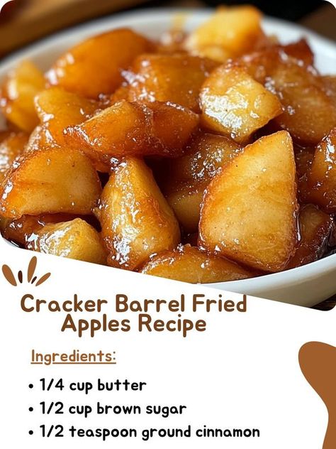 Cracker Barrel Fried Apples Recipe, Apple Recipes No Sugar, Cracker Barrel Apples Recipe, Fried Apples Recipe, Kofta Kebab, Recipe Side Dishes, Cracker Barrel Fried Apples, Brown Sugar Recipes, Kebab Recipe