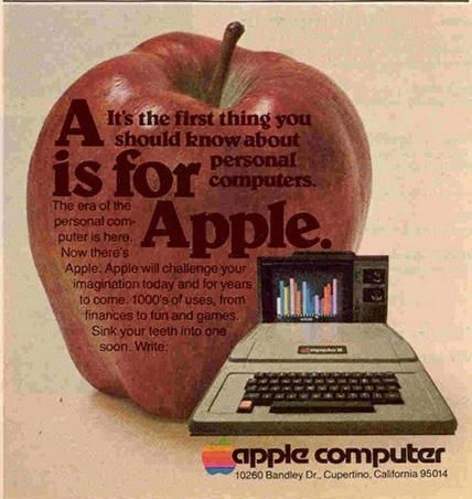 A lot of copy for such a powerful image. Apple Ads, Apple Advertising, Computer Apple, Computer Photo, Apple Ii, Apple Computers, Apple Macintosh, Vintage Technology, Computer History