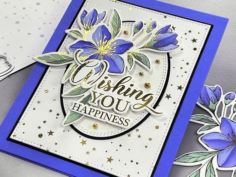 Gina Krupsky on Instagram: "Today, I used the Wishful Florals dies and coloring stencils along with Poly-Glaze and foil to create this card. These coloring stencils have a unique split feature allowing you to create a 2-tone look. You can also make this same exact card using the Wishful Florals stamps instead of the Poly-Glaze if you prefer a foil-free design. Thanks so much for joining us! You can watch the video by visiting my profile link here @ginakdesigns #ginakdesigns #cardmaking #stamping #papercrafts #foil #polyglazefoilingsheets #foiling #laminatorfoiling #crafty #cardmakersofinstagram #cards" Jennifer Mcguire Cards, Gina K Designs, Gina K, Hand Crafted Cards, Candles Crafts, Card Making Inspiration, Glitter Paper, Card Tutorials, Hand Embroidery Patterns