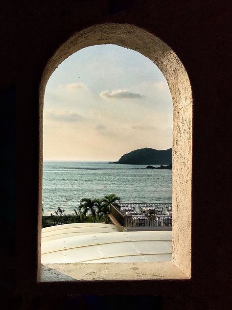 Amazing view in Ixtapa, Guerrero | Mexico #aesthetic #ixtapa #mexico #zihuatanejo #summervibes #vsco #travelaesthetic 70s Mexico Aesthetic, Mexico Zihuatanejo, Old Mexico Aesthetic, Mexico Beach Aesthetic, Jungle Disco, Arch Chair, Identity Moodboard, Mexico Aesthetic, Colour Grading