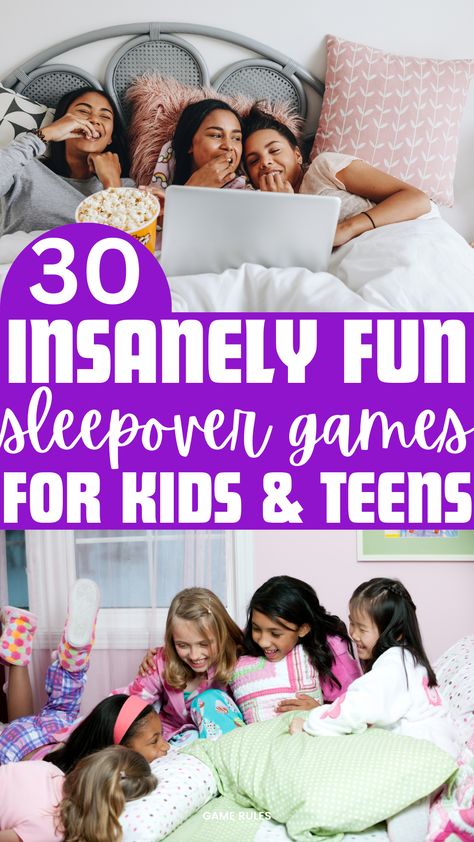 sleepover games Girls Play Date Ideas, Sleepover Games 3 People, Sleepover Games For Girls Kids, Board Games For Sleepovers, Sleepover Games For Teens, Sleepover Activities For Kids, Teen Sleepover Games, Fun Sleepover Ideas For 2 People, Sleepover Ideas For Boys