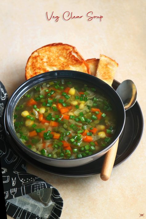 Veg Soup | Veg Clear Soup Veg Clear Soup, Veg Clear Soup Recipe, Chinese Vegetable Soup, Clear Vegetable Soup, Soup Recipes Uk, Veg Soup Recipes, Cooking Vegetables, Clear Soup, Vegetable Soup Recipe