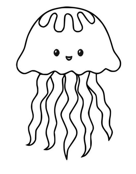 Cute Jellyfish For Kids Coloring Page Coloring pages #coloringpages Coloring books #coloringbooks Coloring pages for kids #coloringpagesforkids Coloring pages for kids animals #coloringpagesforkidsanimals 2.593 Jellyfish For Kids, Jellyfish Coloring, Jellyfish Pictures, Cute Jellyfish, Jellyfish Drawing, Jellyfish Design, Farm Animal Coloring Pages, Jellyfish Art, Kid Coloring Page