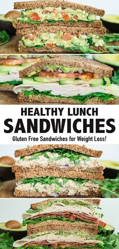 These weight loss sandwich recipes are gluten free, low carb, and a great lunch idea for weight loss! #lunchrecipes #healthylunch #sandwichrecipes #healthysandwich #lowcarblunch Low Carb Sandwiches Ideas, Healthy Chicken Sandwich Recipes Clean Eating, Healthy Lunch Ideas For Work Sandwiches, Healthy Lunch Recipes Sandwiches, Gluten Lunch Ideas, Low Fat Wraps Lunch Ideas, Easy Healthy Lunch Ideas Gluten Free, Gut Healthy Sandwich, Easy Healthy Lunch Sandwiches