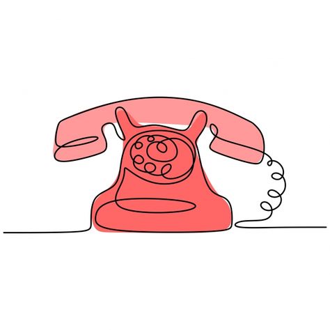 Telephone Drawing Aesthetic, Telephone Drawing Simple, Vintage Telephone Drawing, Old Telephone Drawing, Vintage Phone Drawing, Retro Drawings Vintage, Telephone Doodle, Telephone Illustration, Telephone Drawing