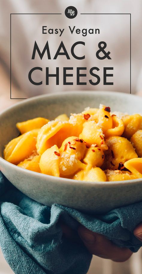 EASY 1-Pot Vegan Mac and Cheese! Creamy, cheesy, SO comforting! #minimalistbaker #recipe #pasta #plantbased #macncheese Vegan Cheddar Cheese Sauce, Easy Vegan Mac And Cheese, Mac And Cheese Creamy, Best Vegan Mac And Cheese, Vegan Broccoli Salad, Vegan Mac N Cheese Recipe, Food Comfort, Easy Mac N Cheese, Vegan Cheddar Cheese