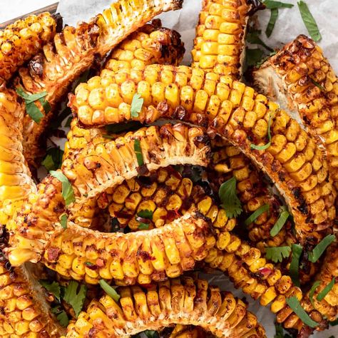 more! Roast Corn, Corn Ribs, Spicy Corn, Mexican Corn, Corn Recipe, Roasted Corn, Corn On The Cob, Corn Recipes, Corn Kernel