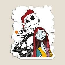 Jack Skellington, Zero and Sally - The Nightmare Before Christmas" Magnet for Sale by 11UponaTime | Redbubble Jack And Sally Christmas, King Of Darkness, Sally And Zero, Sally Christmas, Nightmare Before Christmas Pictures, Creepy Gift, Sally Nightmare, Sally Nightmare Before Christmas, Christmas Magnet