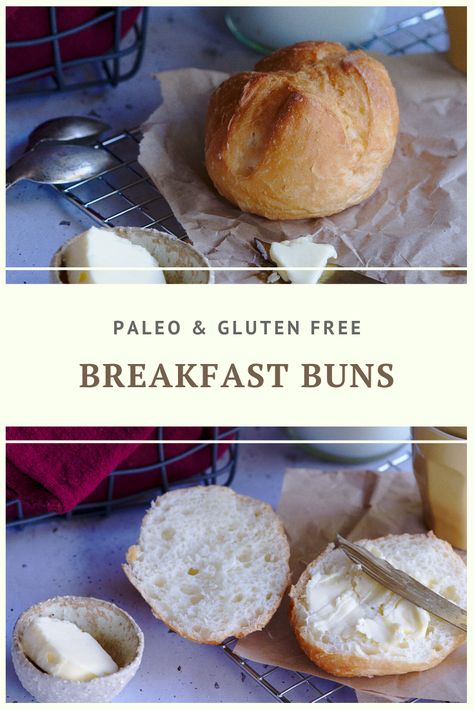 Paleo Burger Buns, Aip Buns, Cassava Flour Buns, Paleo Treats Easy, Paleo Breakfast Bread, Paleo Buns, Easy Homemade Breakfast, Lyme Diet, Paleo Sandwich