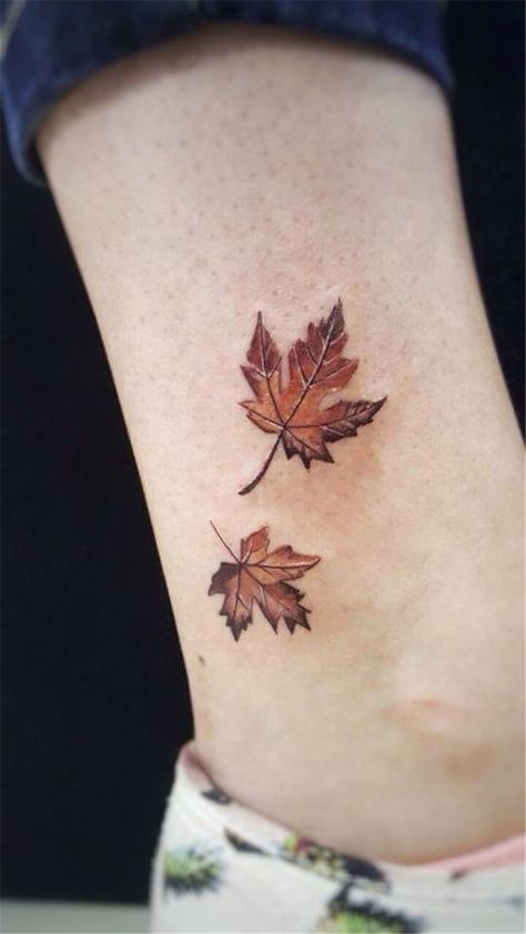 62 Beautiful Ankle Tattoos You May Love to Try! #tattooideas #beautifultattoo #ankletattoo #tattoos Maple Leaf Tattoos, Bird Silhouette Tattoos, Tattoo Meaningful, Autumn Tattoo, Leaf Tattoo, Muster Tattoos, Silhouette Tattoos, Subtle Tattoos, Pattern Tattoo