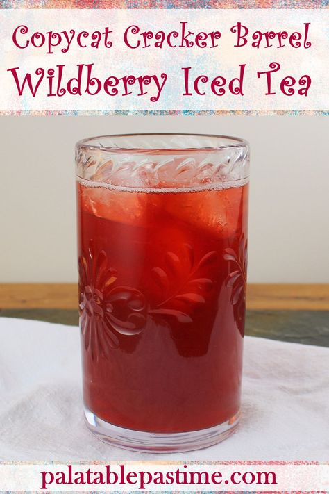 Merry Berry Tea Cracker Barrel, Flavored Tea Recipes, Fruit Tea Recipes, Flavored Teas, Copycat Cracker Barrel, Iced Tea Recipes Homemade, Pineapple Tea, Fruit Syrup, Sweet Tea Recipes