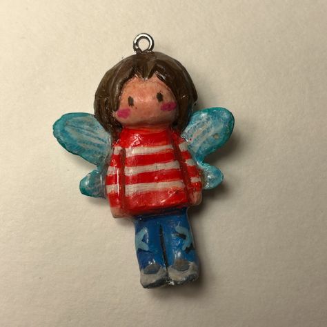 Doll charm Customisable . Link in bio 🔗 #clay #smallbusiness #clayart #claysculpture #claycharms #charm #charms #resin #resincharms #keychain #necklace #necklaces #keychains #handmade #handpainted #modeling #model #buy #art #fairy #fairycore Diy Gift For Boyfriend, Air Clay, Clay Doll, Keychain Necklace, Diy Gifts For Boyfriend, Clay Dolls, Resin Charms, Gift For Boyfriend, Clay Charms