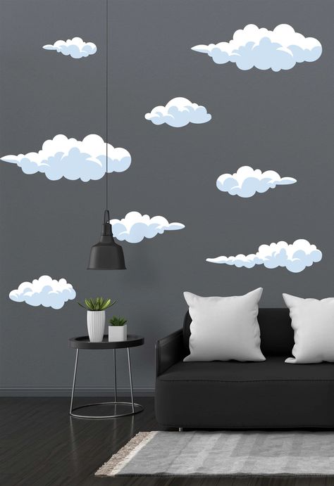 Clouds Wall Decals Sky Stickers LKL0072 - Etsy Sky Stickers, Cloud Texture, Cloud Wall Decal, Cloud Stickers, Animal Wall Decals, Cream Walls, Sky Design, Virginia Beach Va, Wall Decor Stickers