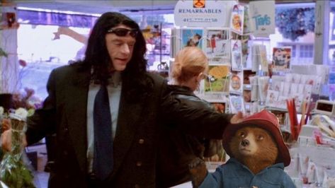 Jaythechou on Twitter: "I Photoshop @paddingtonbear into a movie or TV show until I forget: Day 385… " The Room 2003, Tommy Wiseau, Ramsay Bolton, Bad Film, Beauty Salon Interior, Making A Movie, People Talk, Great Movies, Beauty Videos