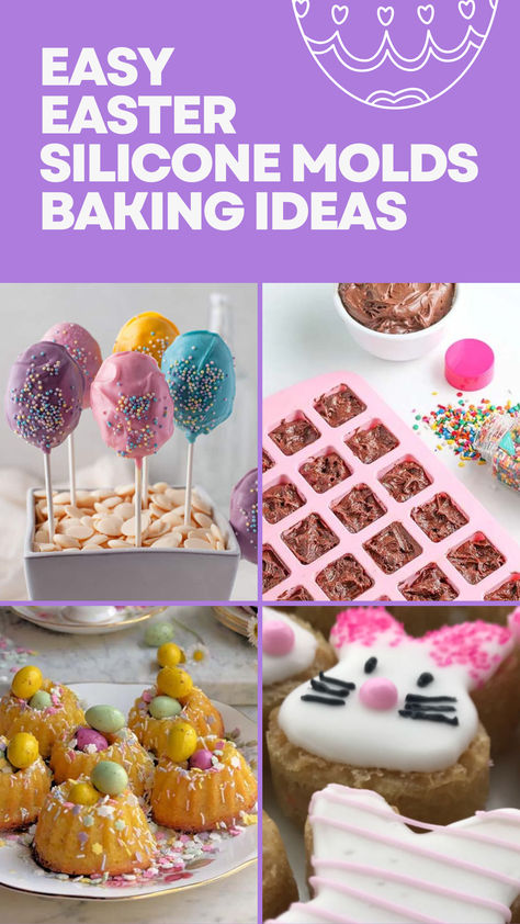 Easy Easter Inspired Baking Ideas Using Silicone Molds Recipes Using Silicone Molds, Cake Pops Brownie, Silicone Molds Recipes, Gingerbread Fudge, Simple Baking Recipes, Easter Cake Pops, Creative Treats, Diy Party Crafts, Amazing Craft Ideas