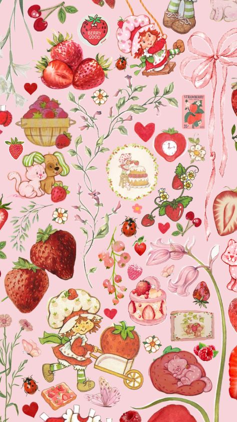 Veranda Cafe, Strawberry Wallpaper, Strawberry Shortcake Cartoon, Country Backgrounds, Case Ideas, Valentines Wallpaper, Iphone Wallpaper Photos, Iphone Wallpaper Themes, Phone Wallpaper Patterns