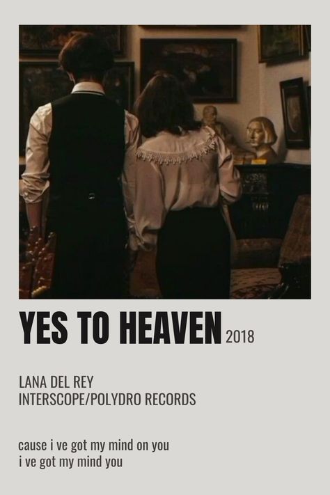 Lana Del Rey Radio, Heaven Song, Say Yes To Heaven, Family Movie Poster, Heaven Music, Minimalist Music, Lana Del Rey Songs, Music Poster Ideas, Vintage Music Posters