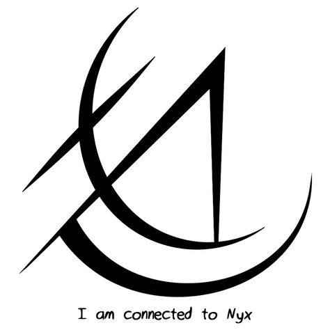 Sigil Athenaeum — “I am connected to Nyx” sigil requested by... Nyx Altar, Nyx Goddess Of Night Symbols, Nocturnal Witch, Nyx Tattoo, Dark Sigil, Sigil Athenaeum, Nyx Goddess, Diy Ink, Witchcraft Quotes