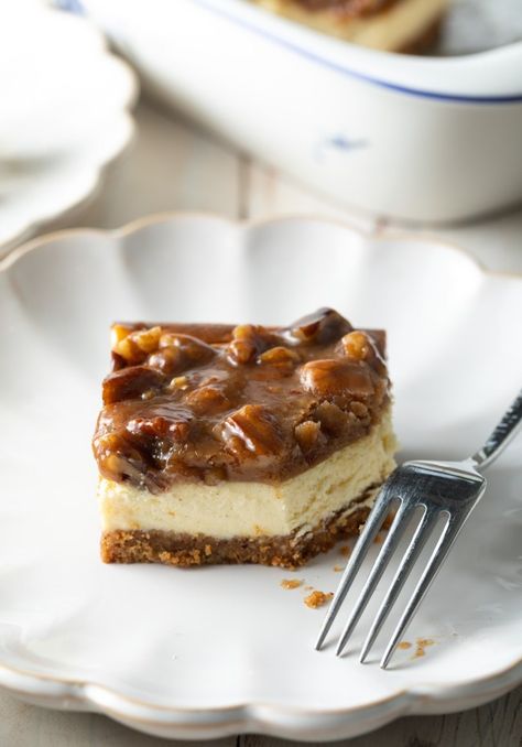 Peacon Pie, Pecan Pie Cheesecake Bars, Pecan Cheesecake Bars, Pecan Pie Cheesecake Recipe, Caramel Pecan Pie, Pecan Pie Cheesecake, Pecan Cheesecake, Pie Cheesecake, A Spicy Perspective