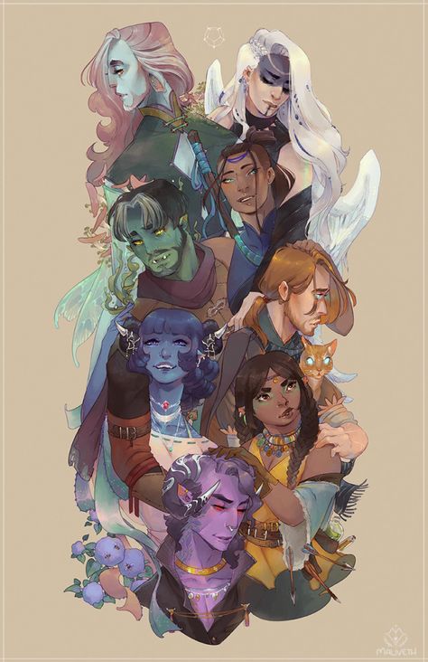 Mali's Art Blog on Tumblr The Mighty Nein, Border Art, Critical Role Campaign 2, Critical Role Characters, Dungeons And Dragons Art, Mighty Nein, Critical Role Fan Art, Vox Machina, Critical Role