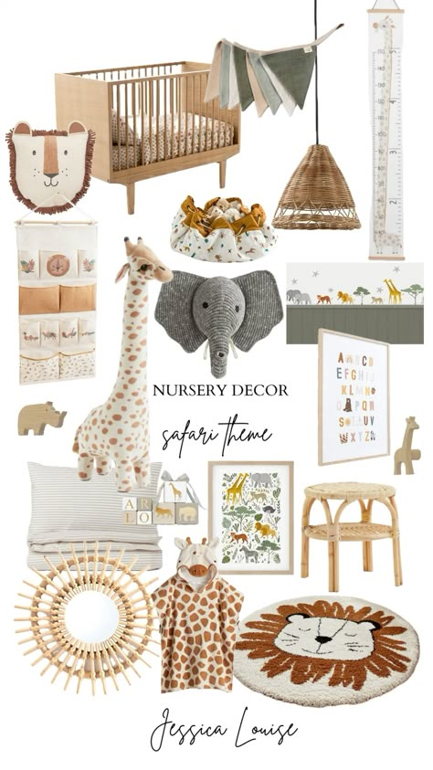 Neutral Nursery Animal Theme, Safari Animal Nursery Decor, Gender Neutral Nursery Jungle, Safari Nursery Sage Green, Nursery Ideas Safari Theme, Small Safari Nursery, Jungle Boho Nursery, Animal Kingdom Nursery Ideas, Neutral Zoo Nursery