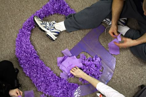 tissue paper covered letter or numbers Lila Party, Purple Tissue Paper, Purple Paper, Tissue Pom Poms, 90's Birthday Party, Purple Birthday, Party Deco, Purple Party, Purple Decor