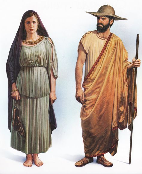 Clothing - peasant Ancient Greece Clothing, Ancient Greece Fashion, Ancient Greek Costumes, Ancient Greek Clothing, Greece Women, Greek Dress, Greece Outfit, Greece Fashion, Classical Greece