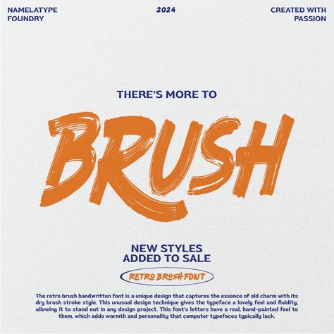 Retro Brush Font | Handwritten Brush Font FIND MORE: https://namelatype.com/retro-brush-font/ The retro brush handwritten font is a unique design that captures the essence of old charm with its dry brush stroke style. This unusual design technique gives the typeface a lovely feel and fluidity, allowing it to stand out in any design project. This font’s letters have a real, hand-painted feel to them, which adds warmth and personality that computer typefaces typically lack. One of the most n... Documentary Graphics, S Letters, Font S, Fonts For Designers, Script Typeface, Hand Drawn Fonts, Graphic Projects, Brush Script, Dry Brush