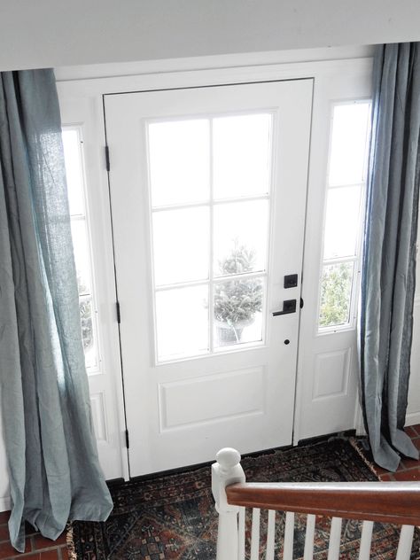 FRONT DOOR CURTAINS Curtains At Front Door, Curtains By Front Door, Curtains On Kitchen Door, Curtains Over Front Door Entryway, Curtains For Glass Front Door, Curtain Over Front Door, Curtains For Front Door Windows, Curtains On Front Door, Window Covering For Front Door