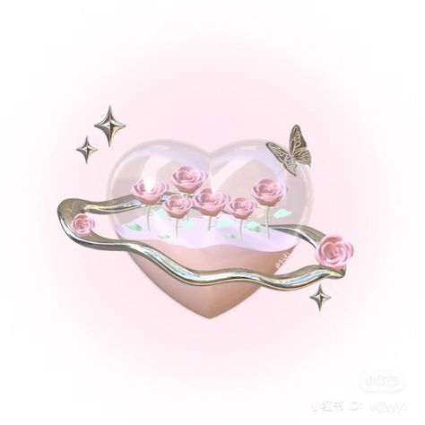 Roses, Stars, Cake, Pink