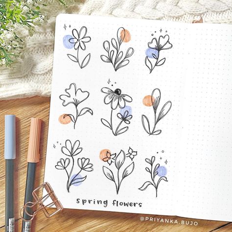 Doodles Plants, Module Design, Pink Journal, Bond Paper Design, Desain Quilling, Bullet Journal Paper, Floral Doodle, Bujo Ideas, Doodle Ideas