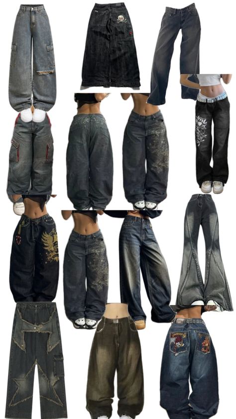 Baggy jeans Baggy Jeans For Women, Baggy Outfit Ideas, Street Style Outfits Casual, Types Of Jeans, Trendy Outfits For Teens, 100 Followers, Outfit Inspo Casual, Tomboy Style Outfits, Quick Outfits