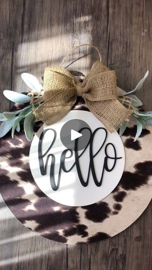 265 reactions · 27 shares | DIY Cowhide door hanger. I love this so much! 💕

#diycrafts #cowprint #diyhomedecor #diytutorial #doorhangers #cowhide #woodsigns #diyideas #diywoodproject #xtool #xtoolm1 #westernhomedecor #cowhidesigns | Rusty Roost Designs | Global Genius · Country Cousins Western Home Decor, Diy Wood Projects, Cow Print, Door Hanger, Door Hangers, Hangers, Wood Signs, Diy Home Decor, Love This