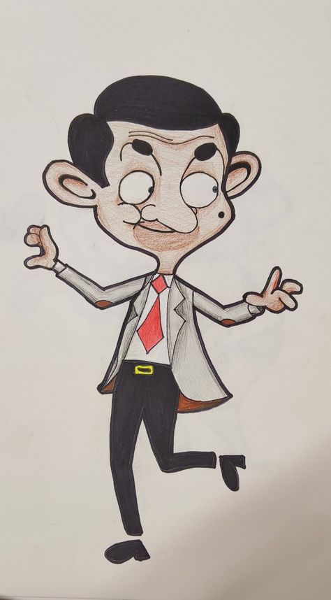 Karikatur Drawing Sketches, Ms Bean, Bean Cartoon, Mr Bean Cartoon, Hard Drawings, رسم كاريكاتير, Funny Stick Figures, Shading Drawing, 2000s Cartoons