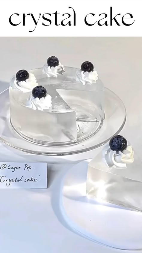 Creative Christmas Decorations, Resipi Kek, Crystal Cake, Jelly Cake, Sweet Dishes Recipes, Tasty Recipes Videos, Quick Recipes Snacks, Tasty Baking, Delicious Snacks