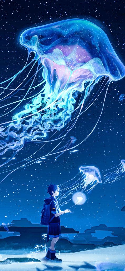 Jellyfish In The Sky, Water Animals Art, Aquarium Drawing, Underwater Drawing, Jellyfish Painting, Jellyfish Drawing, Face Artwork, Jellyfish Art, Underwater Art