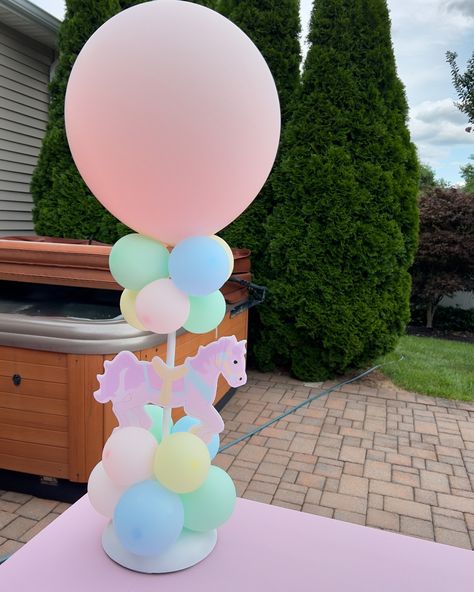 Pastel Theme Carnival Balloon Centerpieces for a little cutie 1st birthday celebration! Inquire to book your next event with us! Like, comment and follow me for more event decor! Save and use for later! #balloonart#balloons#balloondecor#ballooninspo#partyinspiration#events#eventdesigner#birthdays#weddings#genderreveal#babyshowers#engagementparty#longislandmomsofsuffolkcounty#longislandmomsonassaucounty#suffolkcountymoms#suffolkcountybirthday#nassaucountyevents#foryoupage#luxuryballoondeco... Cutie 1st Birthday, Carnival Centerpieces, Pastel Carnival, 1st Birthday Celebration, Carnival Themed Party, Pastel Theme, Balloon Centerpieces, Balloon Art, Themed Party