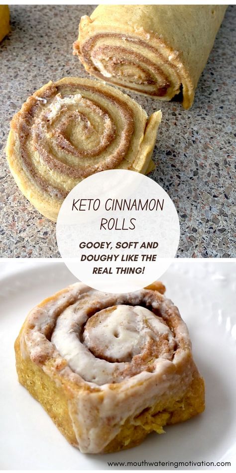 Gooey, soft cinnamon rolls with a low carb buttery cinnamon and brown "sugar" center. These are absolutely insane! They taste so much like the real thing, no one would ever know they are keto. The cream cheese frosting is just the cherry on top. The Best Keto Desserts, Best Keto Cinnamon Rolls, Keto Caramel Pecan Rolls, Keto Low Carb Cinnamon Rolls, How Does Keto Work, Keto Cinnamon Donut Recipe, Sweetashoney Keto Recipes, Keto Cinnamon Chips, Keto Easy Dessert Recipes