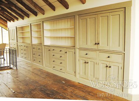 Vintage Built In Cabinets, Loft Suite, Stock Cabinets, Hobby House, Style Pantry, Attic Space, Craft Things, Pantry Ideas, Cabinets Drawers