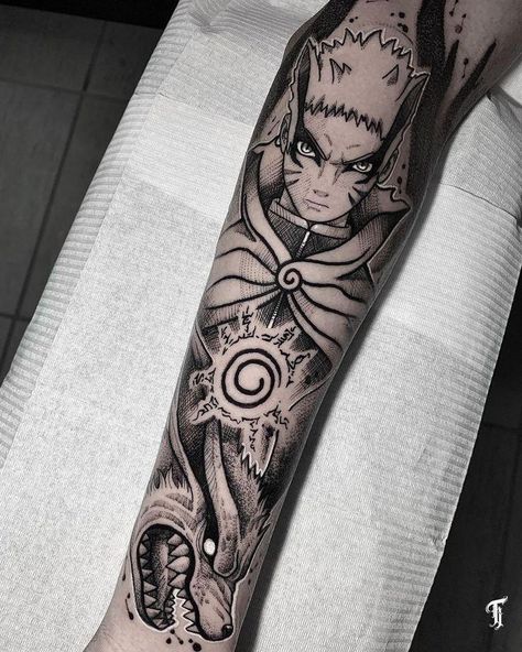 Naruto X Kurama, Groot Tattoo, Dollar Tattoo, E.t Tattoo, Half Sleeve Tattoos Drawings, Man Tattoo, Money Tattoo, Manga Tattoo, Naruto Tattoo