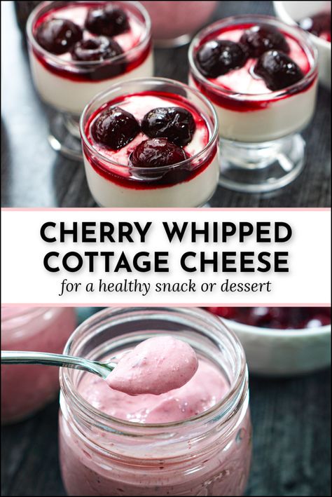 If you love cherries you will love this keto cherry whipped cottage cheese dessert or snack. I have two ways to make these low carb treats. One is like a low carb cherry dessert and one is more like a sugar free snack. Either way you only need a few ingredients and 10 minutes to make this high protein whipped cottage cheese recipe. Whipped Cottage Cheese Mouse, Vital Proteins Recipes, Sugar Free Cottage Cheese Desserts, Keto Cherry Recipes, Whipped Cottage Cheese Recipes Healthy, Cottage Cheese Mousse Recipe, Cottage Cheese Mouse, Things To Make With Cottage Cheese, Cottage Cheese Keto Recipe