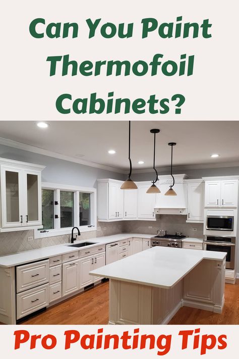 Thermofoil Cabinet Makeover, House Painting Tips, Thermofoil Cabinets, Best Paint, Cabinet Makeover, Paint Sprayer, Paint Chips, Painting Process, Cool Paintings